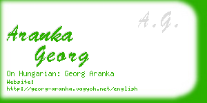 aranka georg business card